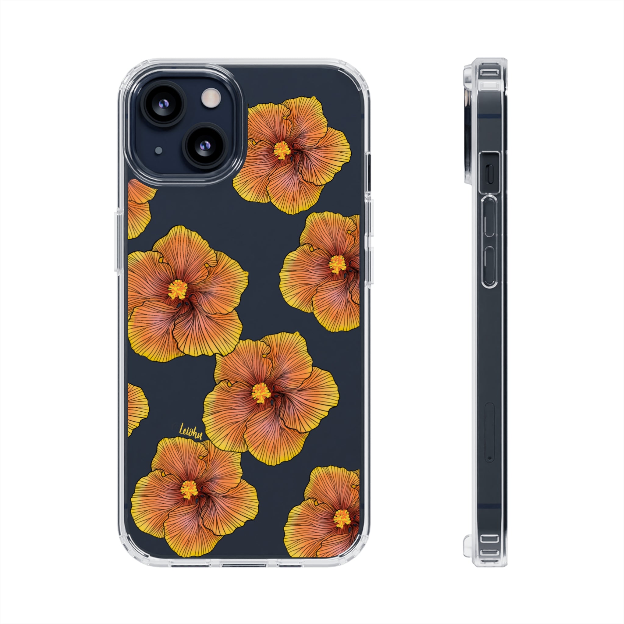 Sunrise Hibiscus - Clear Case - LEIOHU DESIGNS