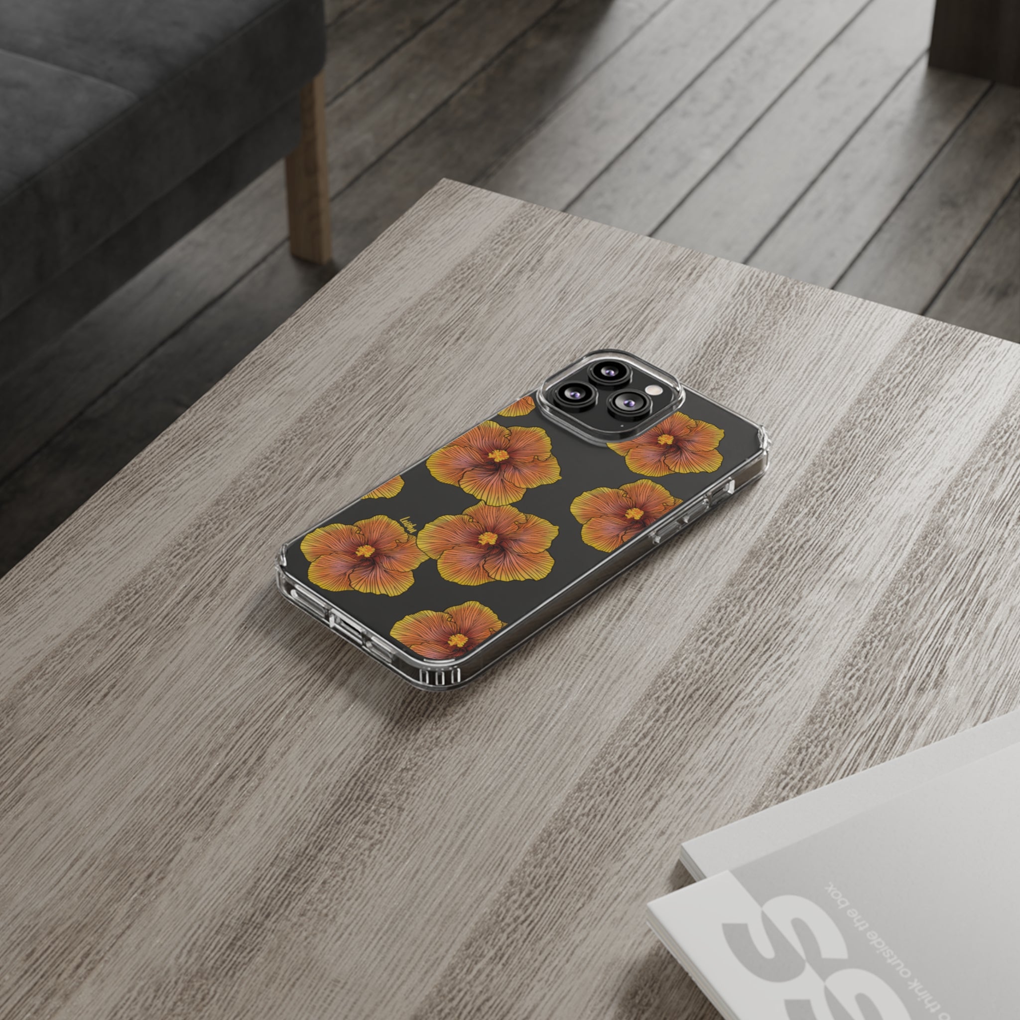 Sunrise Hibiscus - Clear Case - LEIOHU DESIGNS