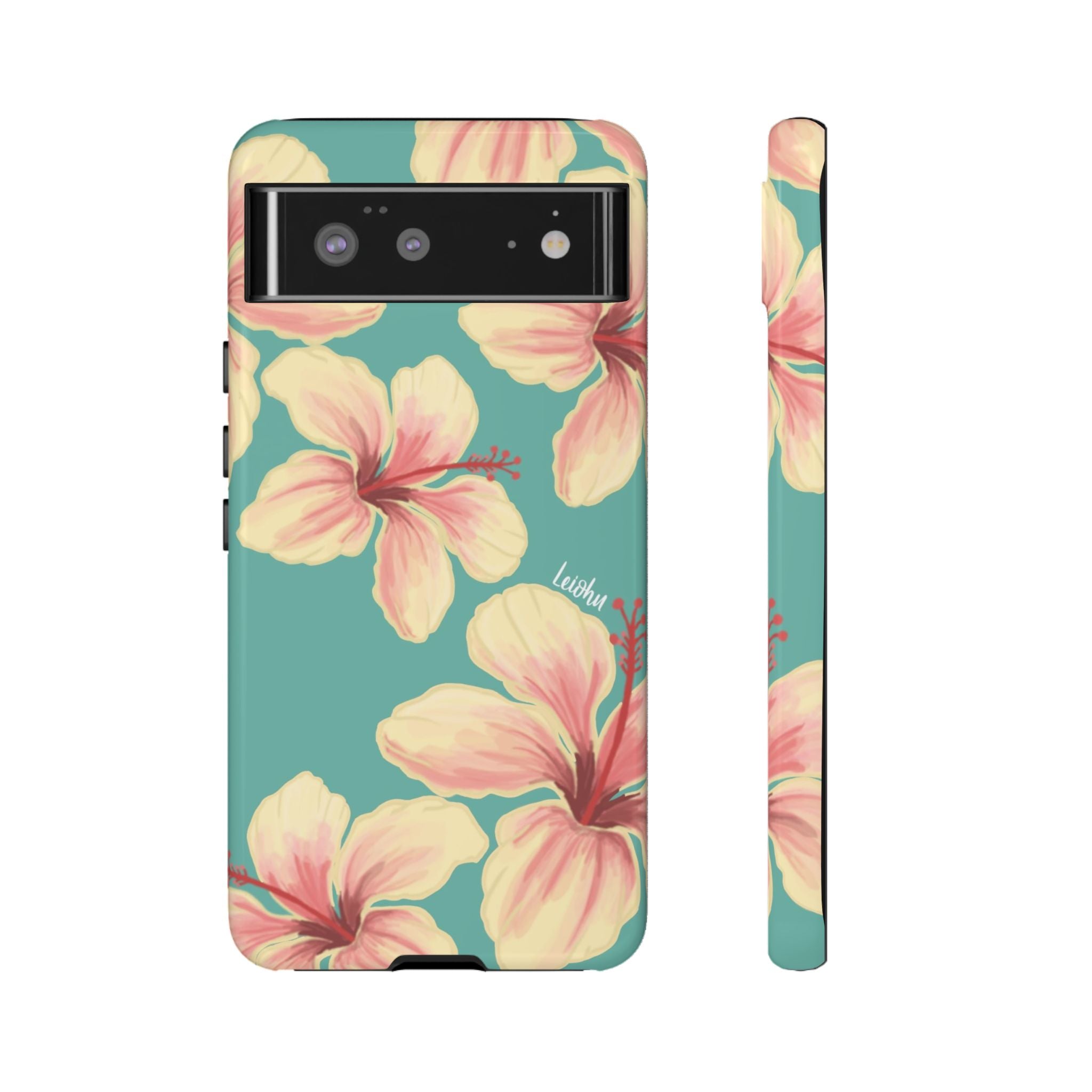 Hibiscus - Teal - Google Pixel - LEIOHU DESIGNS