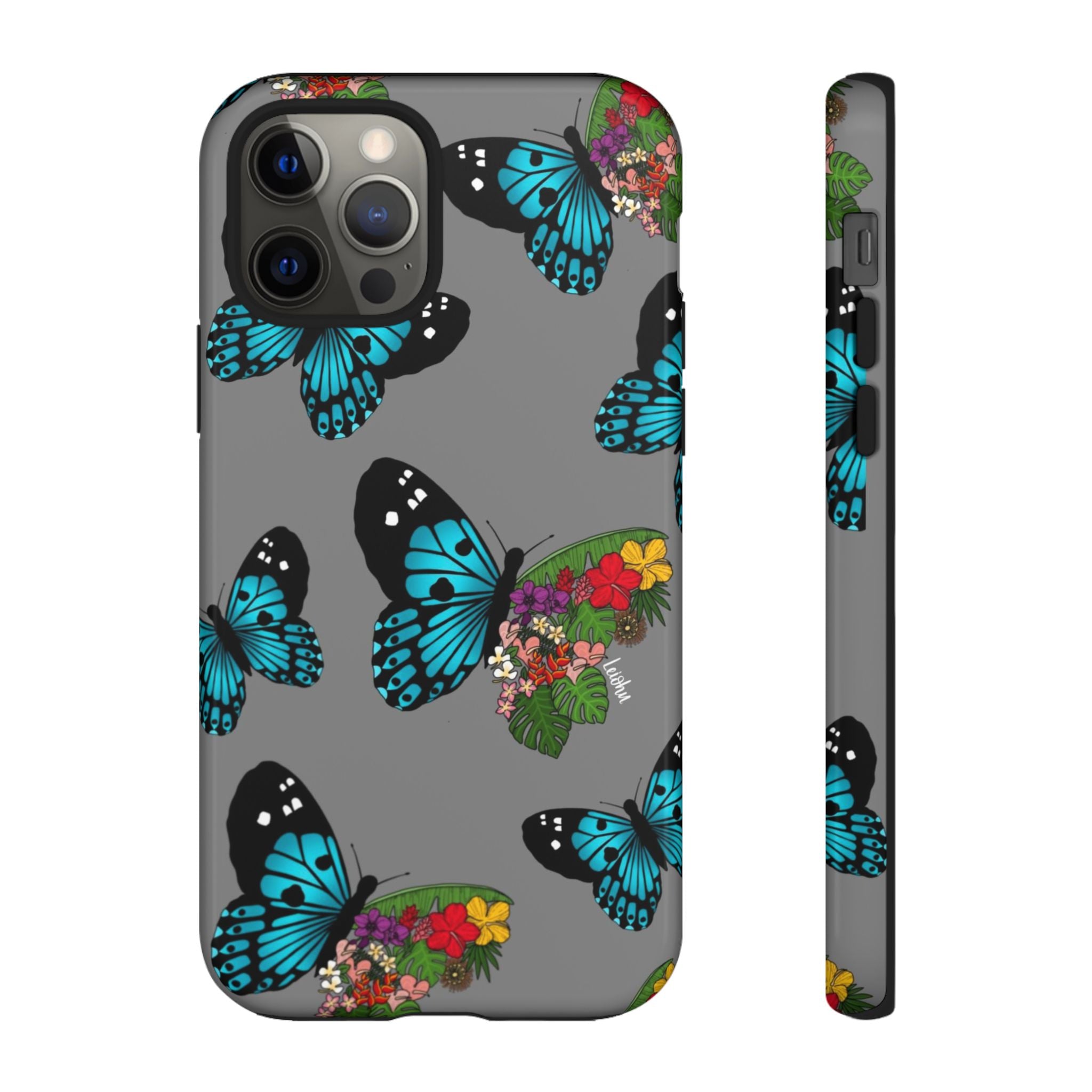 Tropical Pulelehua - Teal - LEIOHU DESIGNS