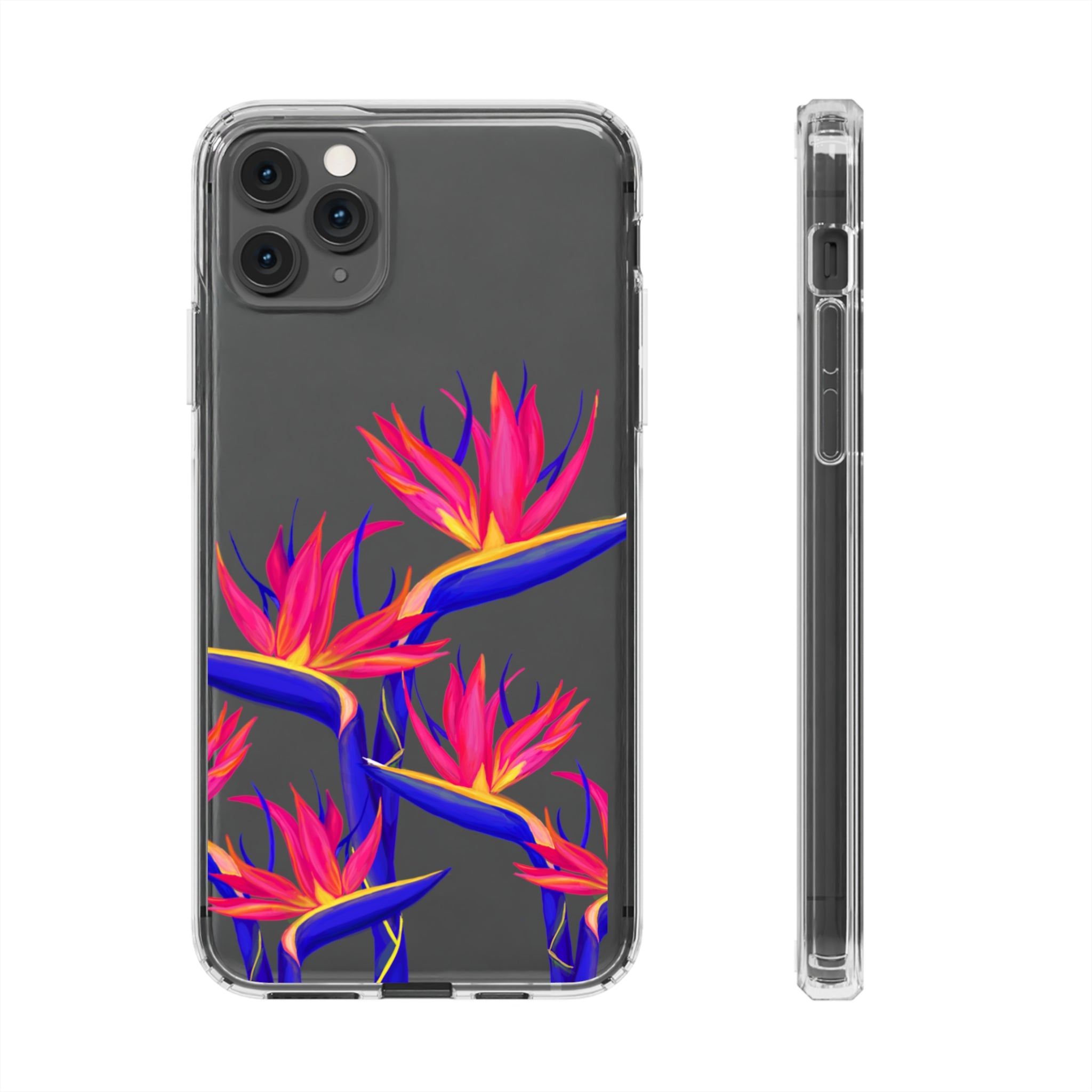 Pua Manu - Neon - Clear Case - LEIOHU DESIGNS