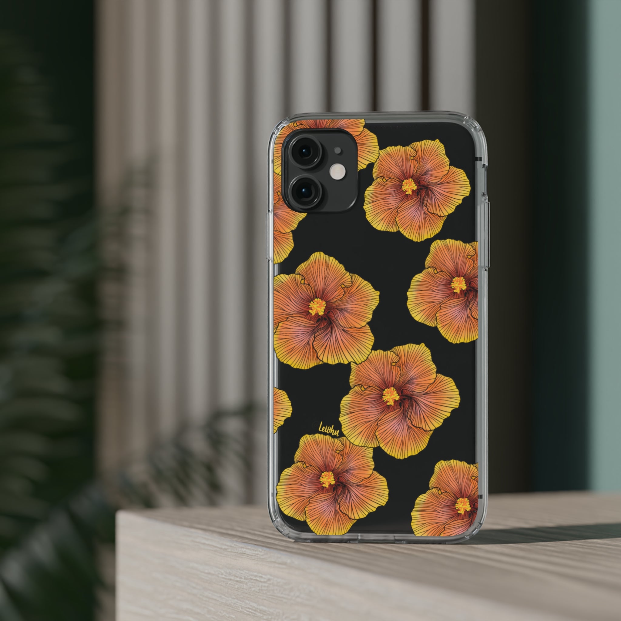 Sunrise Hibiscus - Clear Case - LEIOHU DESIGNS
