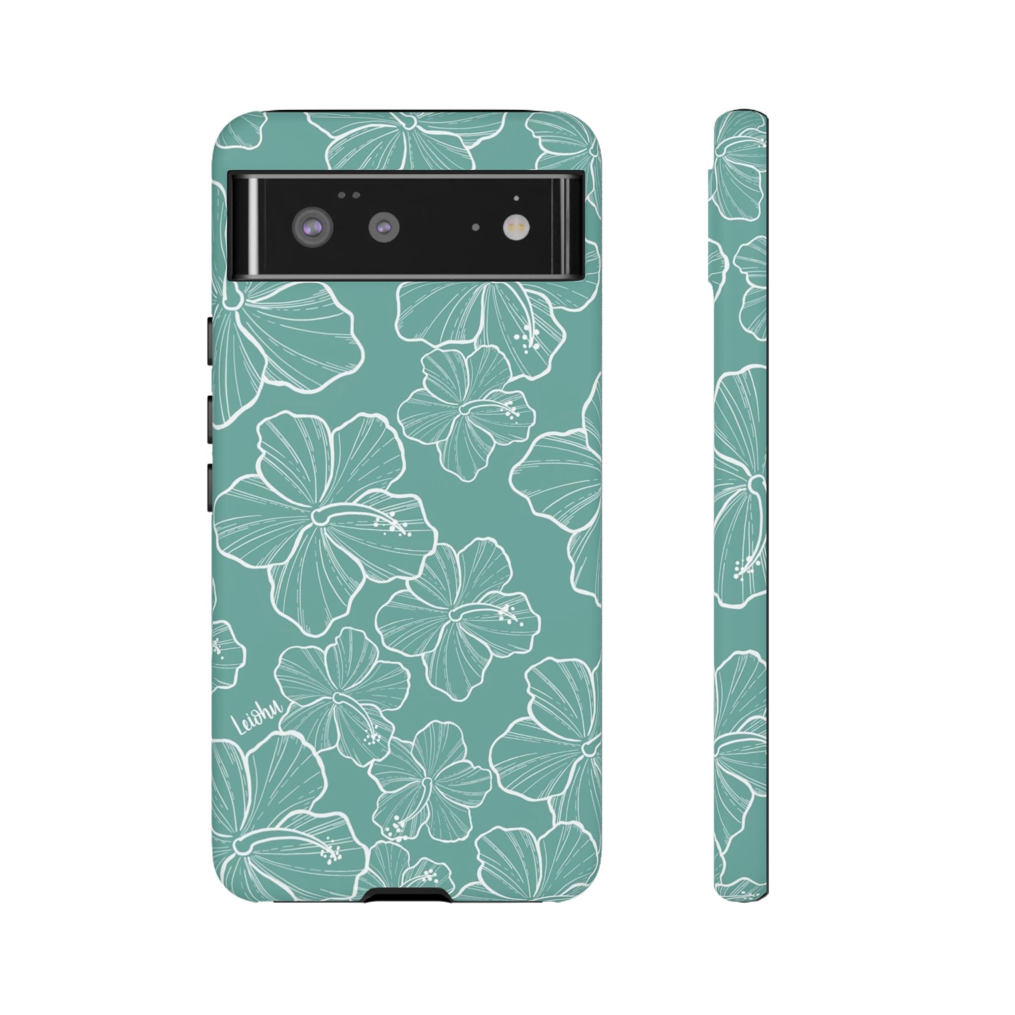 Hibiscus - Teal - Google Pixel - LEIOHU DESIGNS