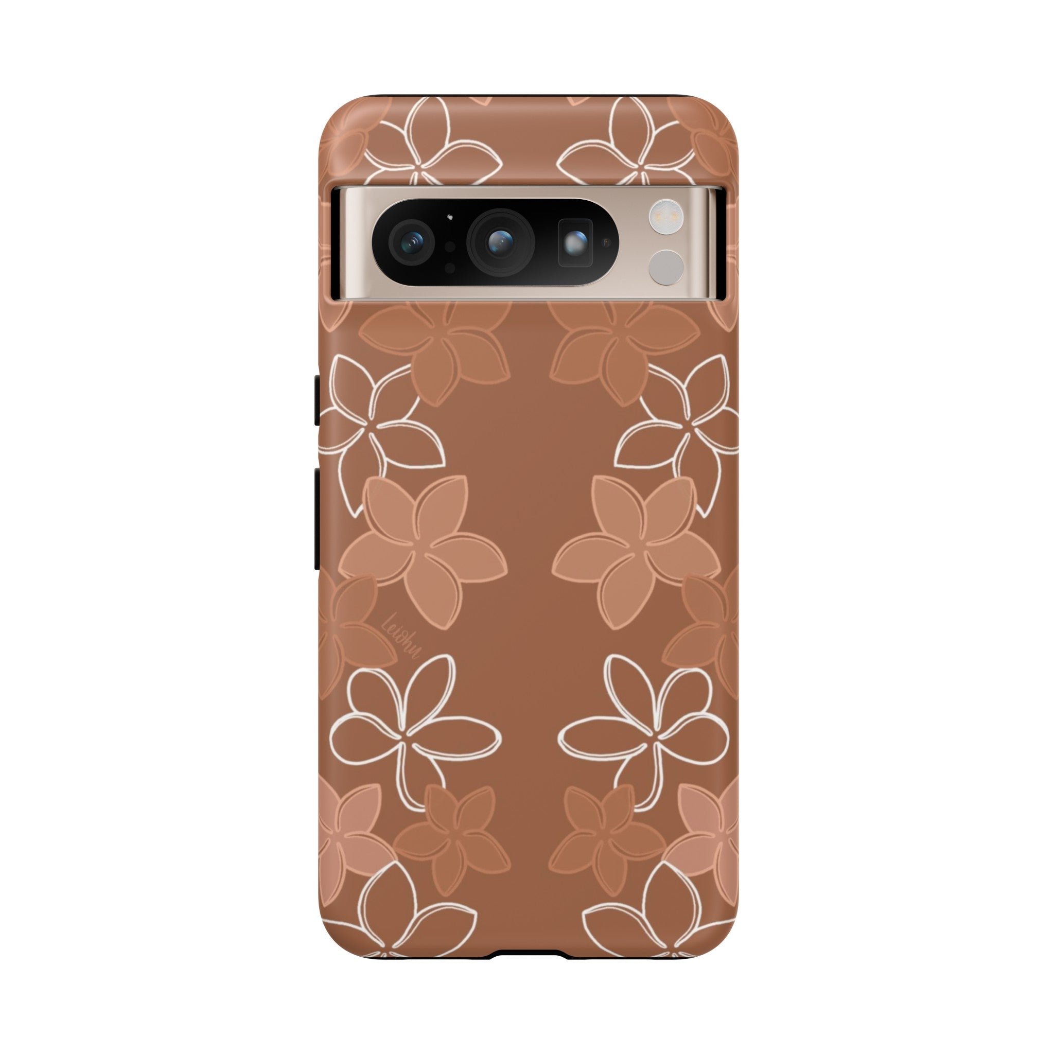 Pua Melia Lei - Mocha - Google Pixel - LEIOHU DESIGNS