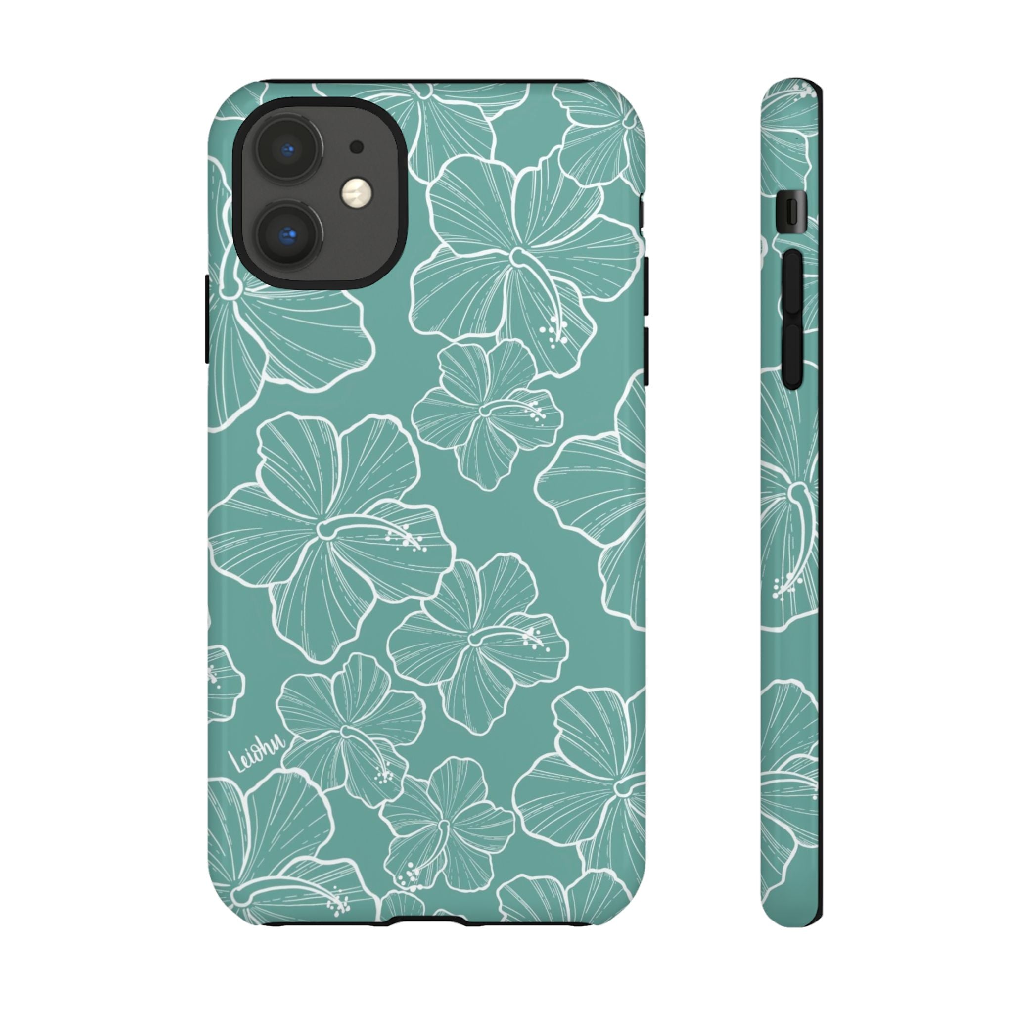Hibiscus - Teal - LEIOHU DESIGNS