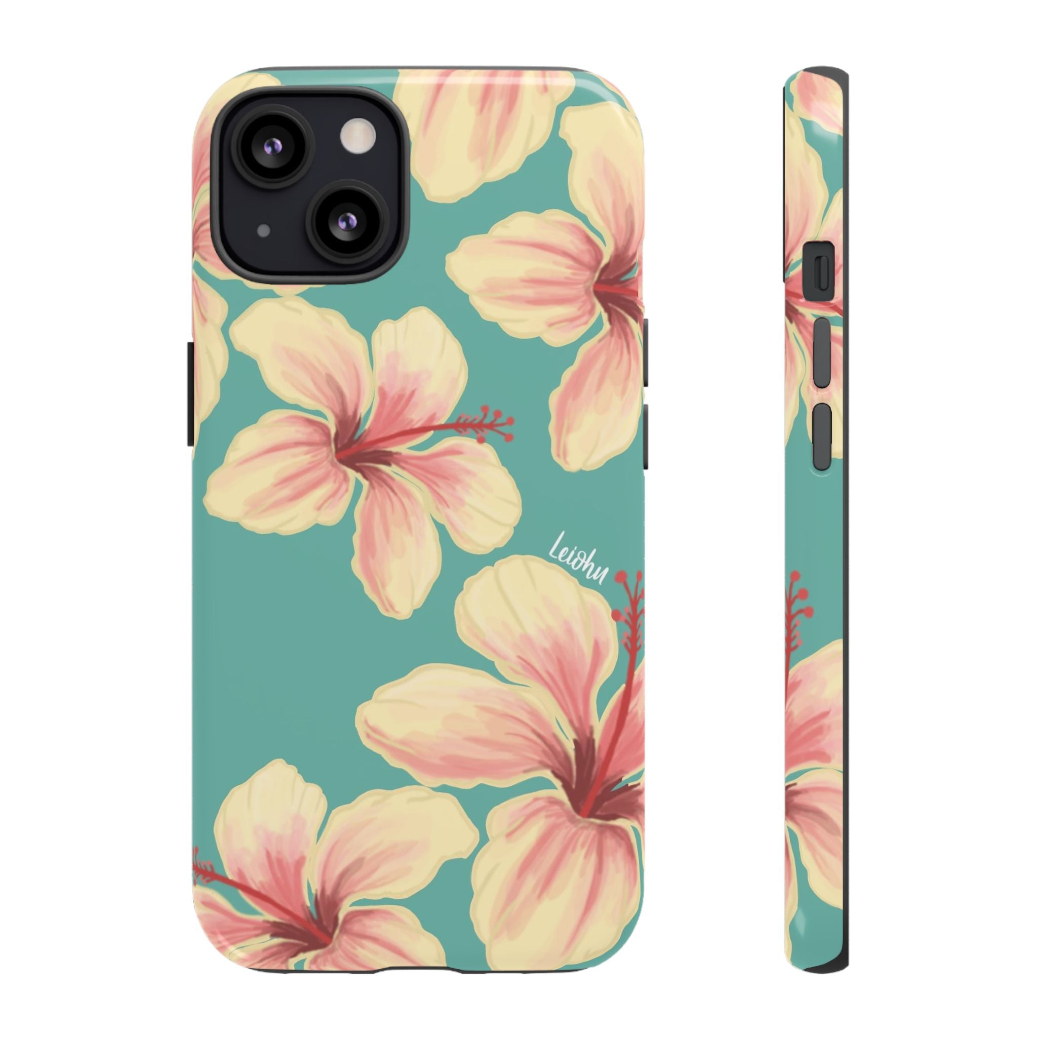 Hibiscus - Teal - LEIOHU DESIGNS