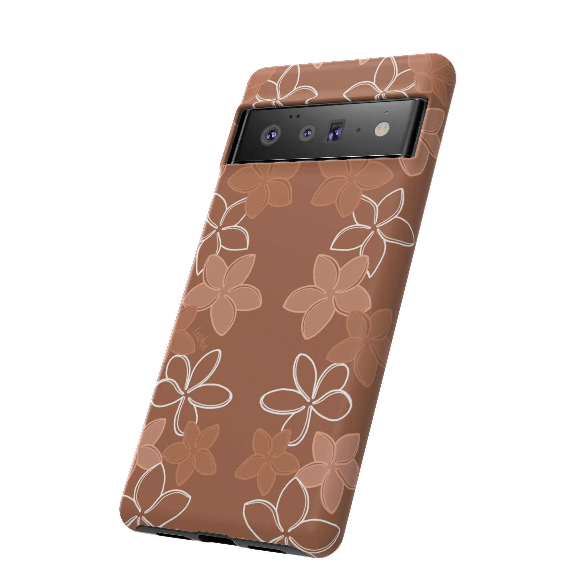 Pua Melia Lei - Mocha - Google Pixel - LEIOHU DESIGNS