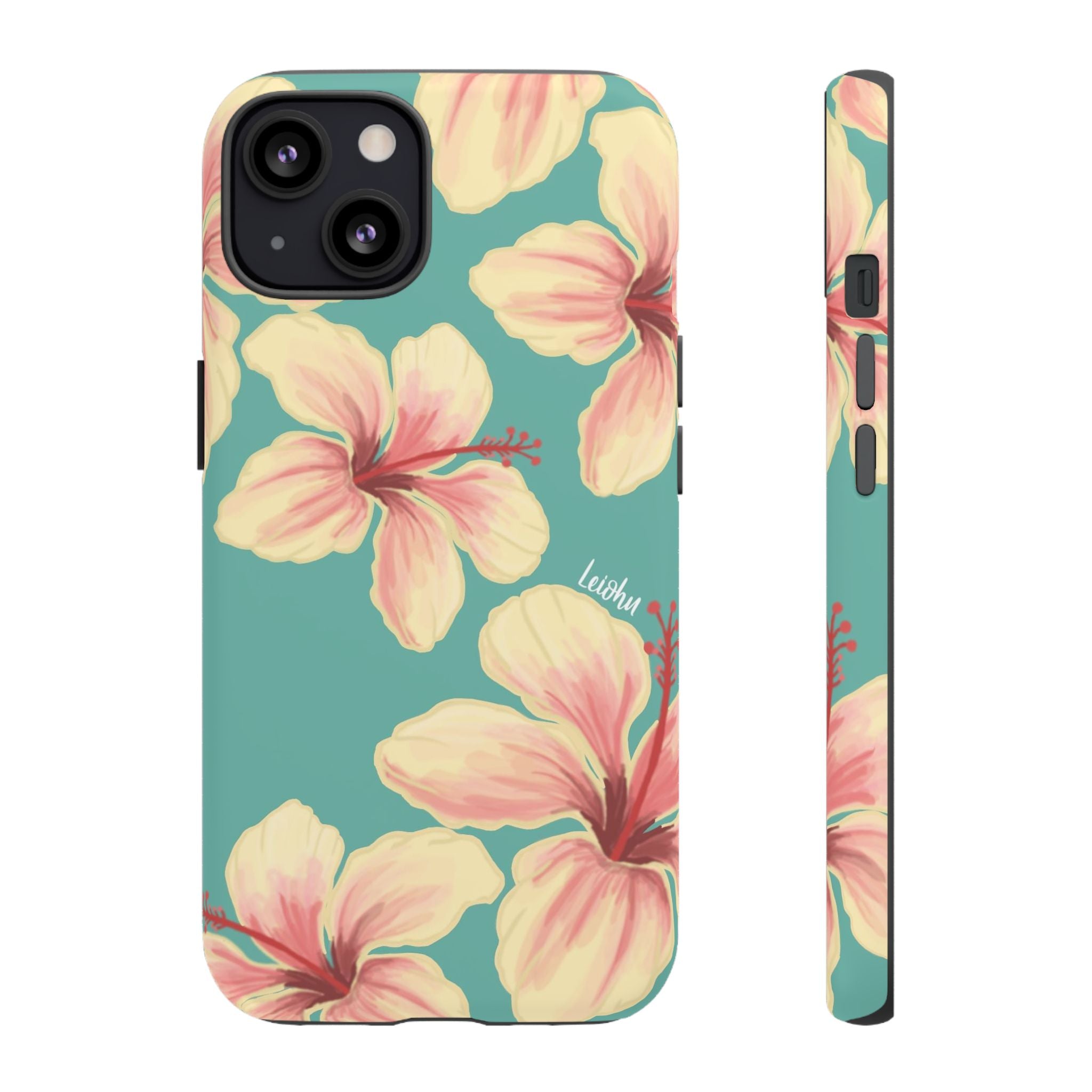 Hibiscus - Teal - LEIOHU DESIGNS