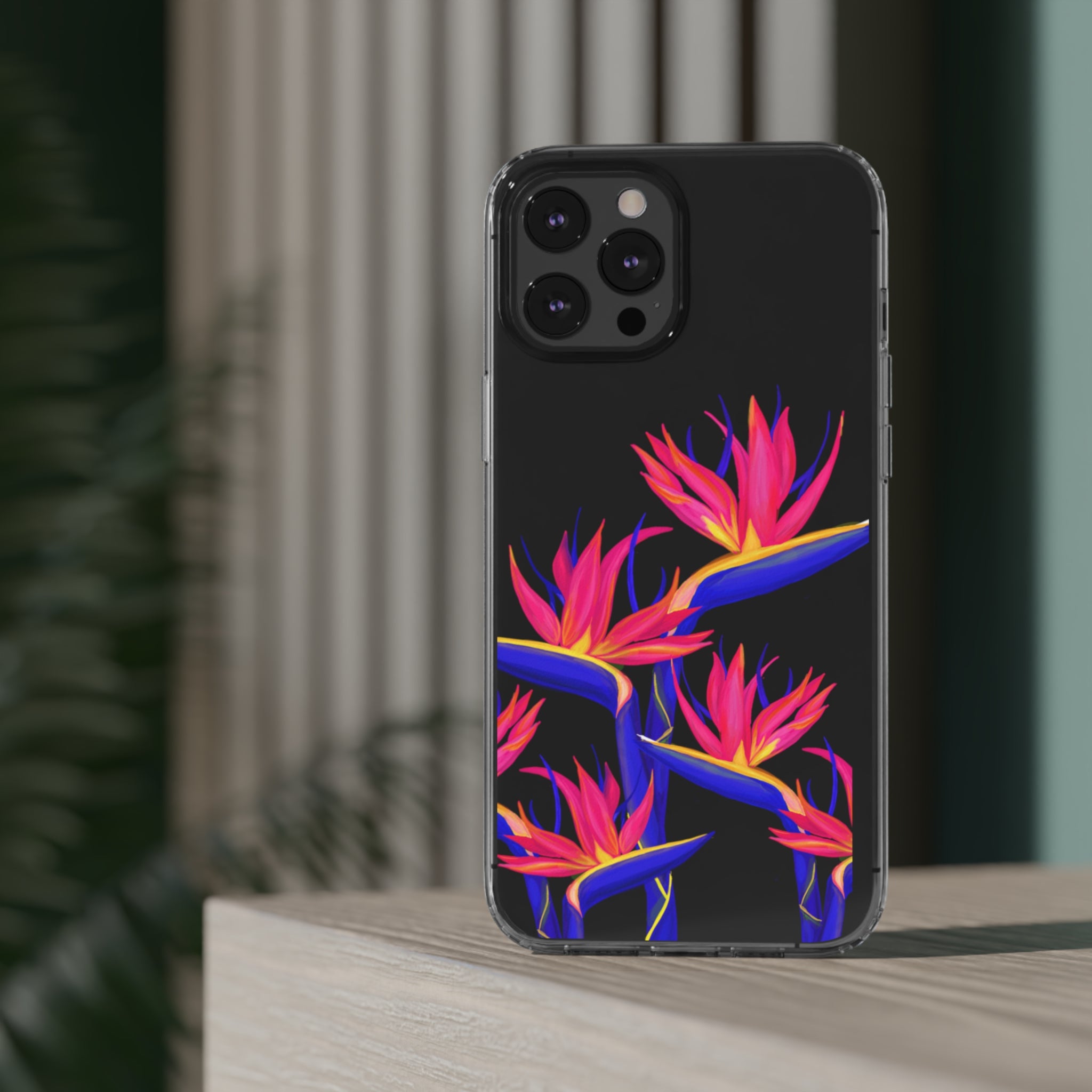 Pua Manu - Neon - Clear Case - LEIOHU DESIGNS