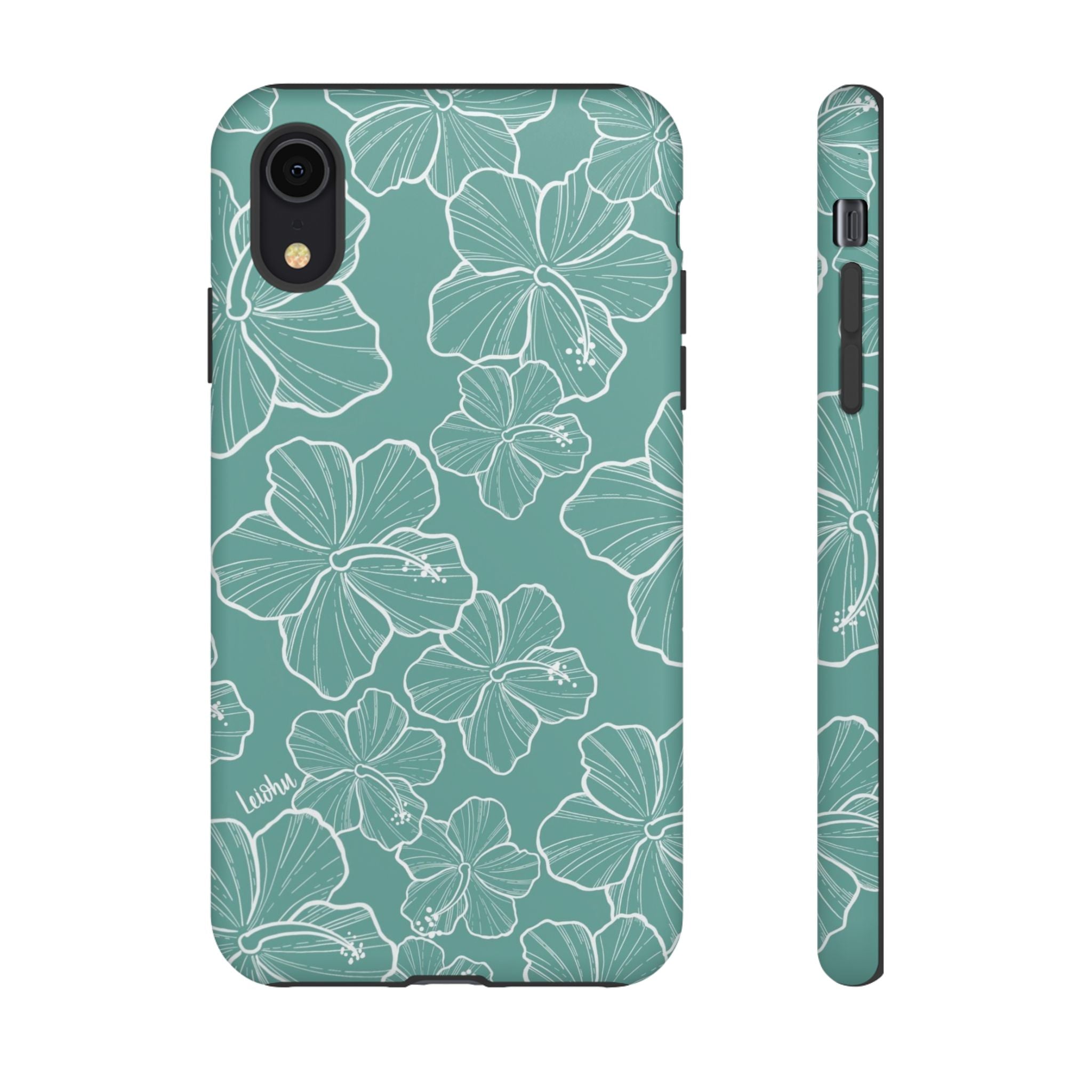 Hibiscus - Teal - LEIOHU DESIGNS