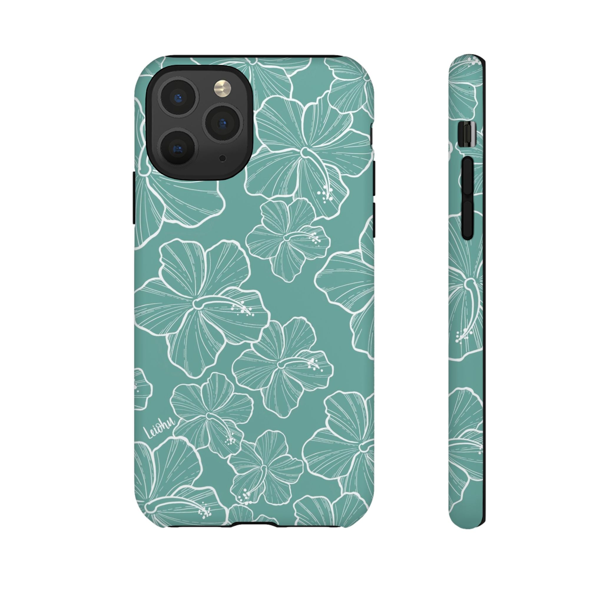 Hibiscus - Teal - LEIOHU DESIGNS