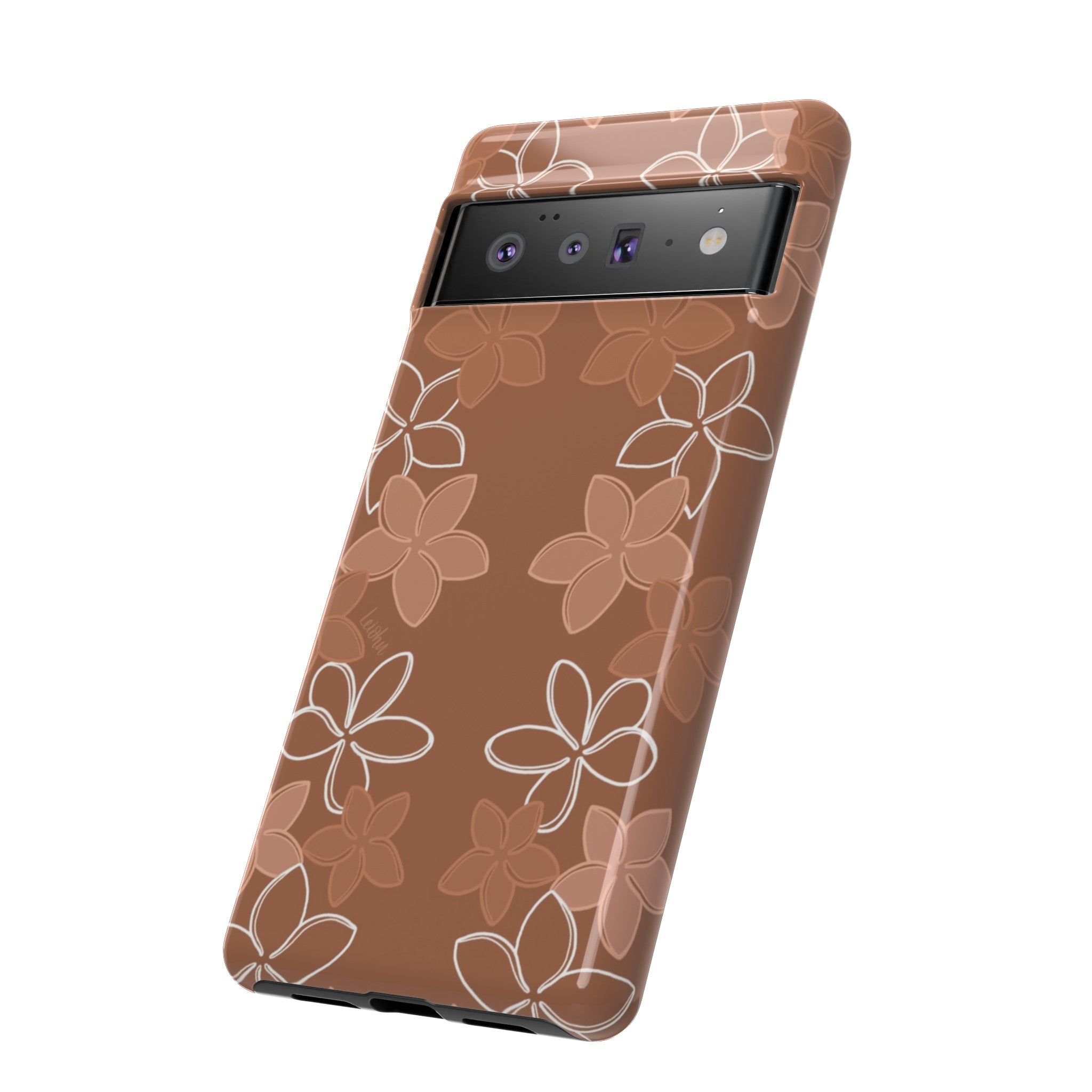 Pua Melia Lei - Mocha - Google Pixel - LEIOHU DESIGNS