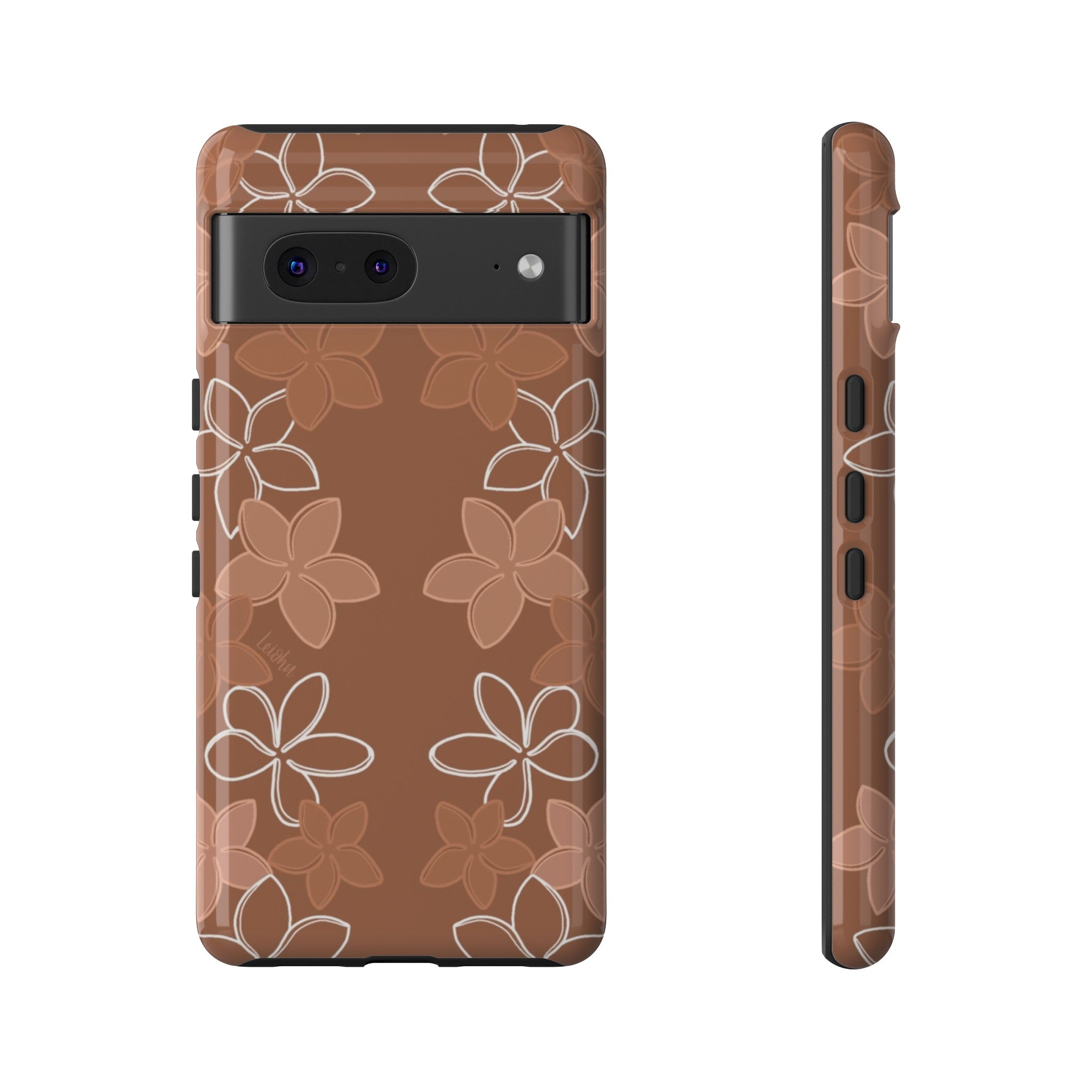 Pua Melia Lei - Mocha - Google Pixel - LEIOHU DESIGNS