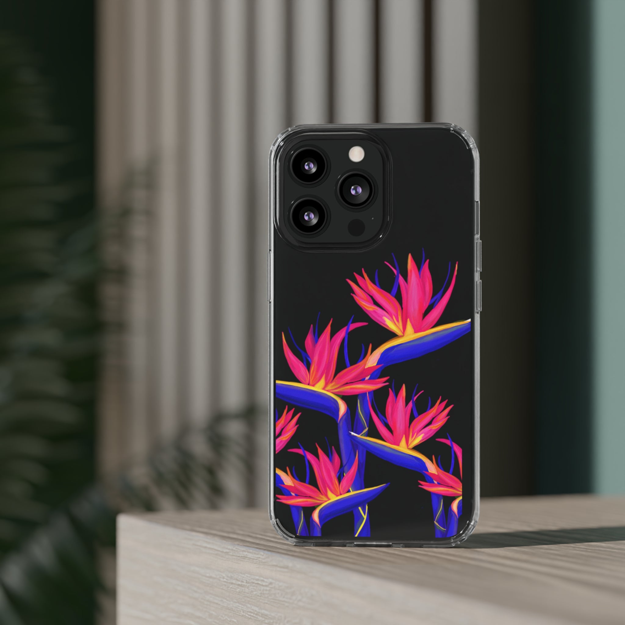 Pua Manu - Neon - Clear Case - LEIOHU DESIGNS