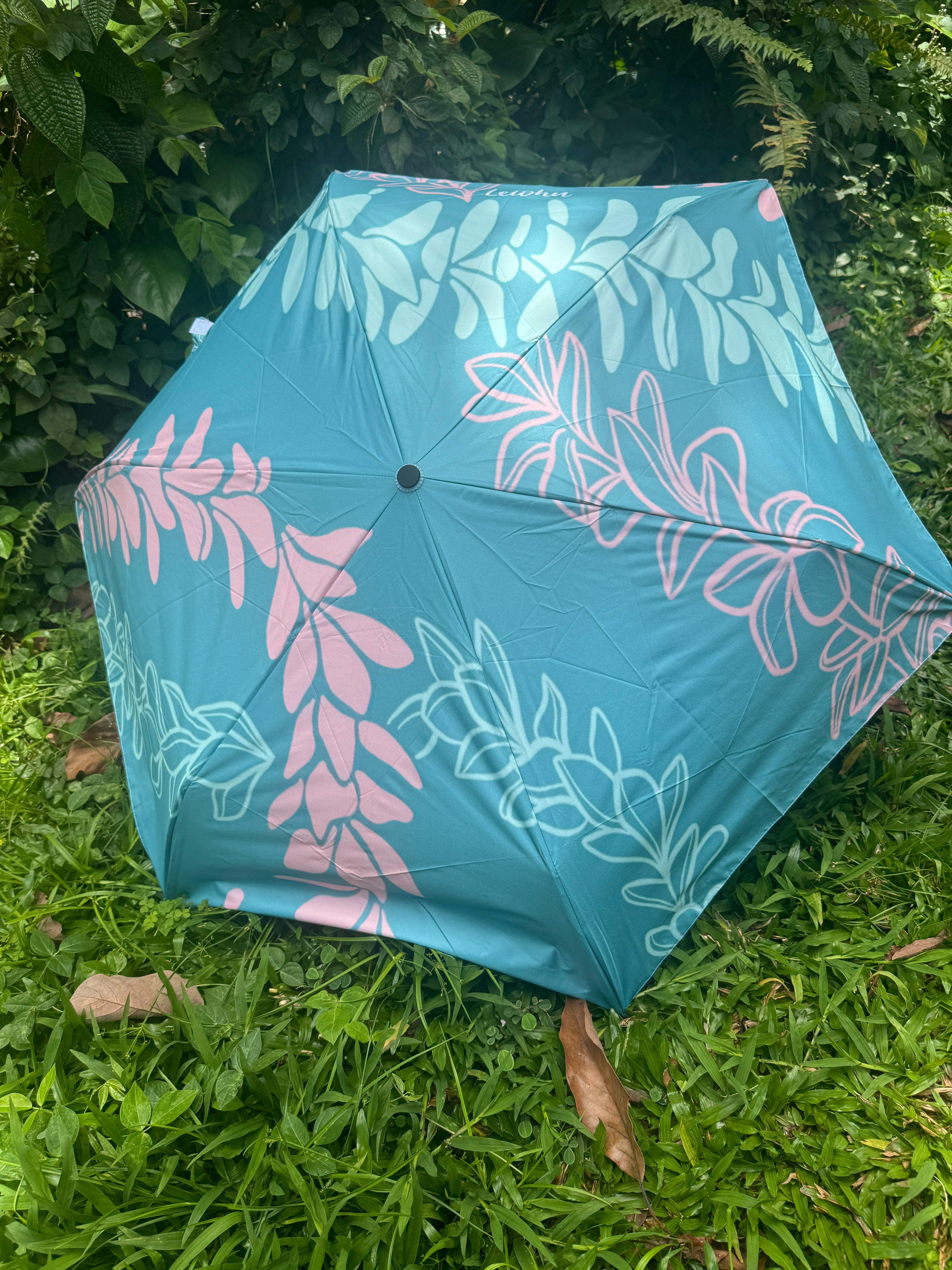 Groovy Pua Melia - Compact Umbrella - LEIOHU DESIGNS