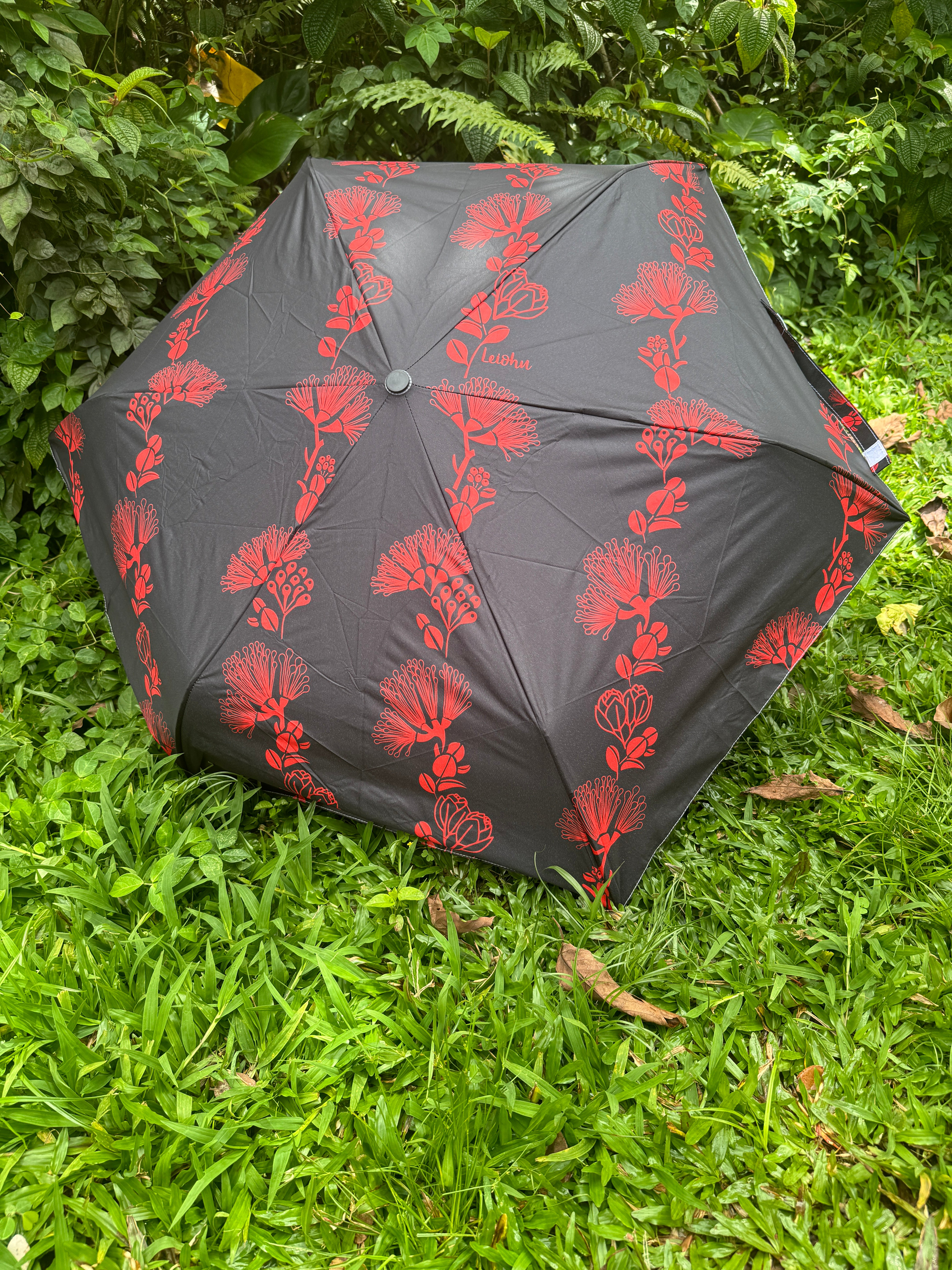 Lehua - Ulaula - Compact Umbrella - LEIOHU DESIGNS
