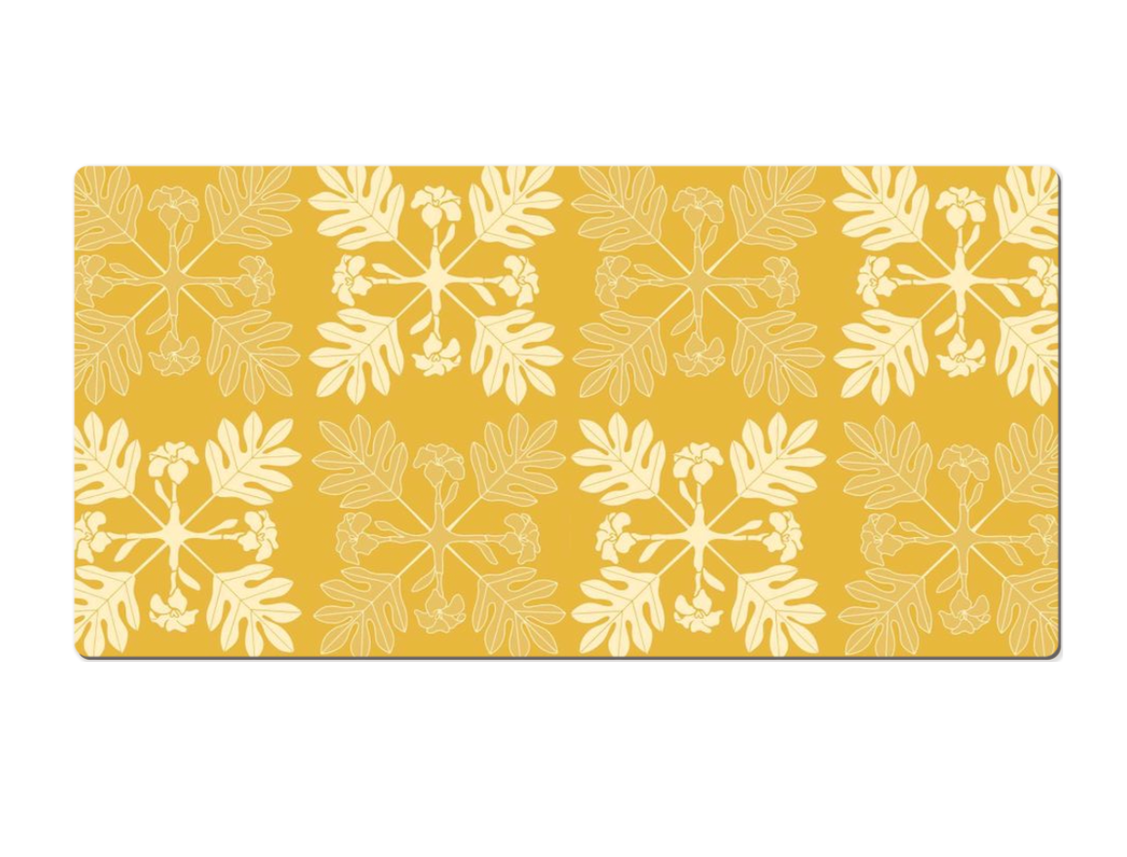 Puakenikeni Quilt - Desk Mat - LEIOHU DESIGNS