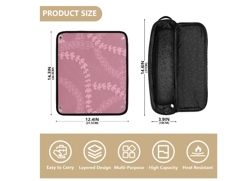 Hair Tool Travel Essential Bag - Pakalana Twist - LEIOHU DESIGNS