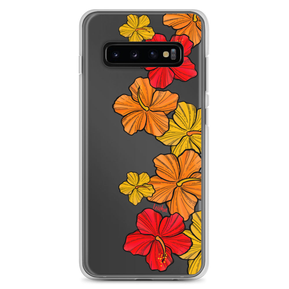Hibiscus Retro - Clear Case for Samsung® - LEIOHU DESIGNS