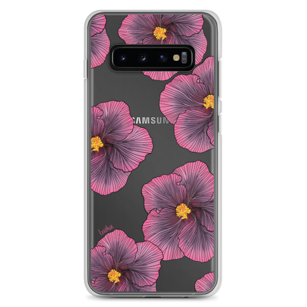 Sunset Hibiscus - Clear Case for Samsung® - LEIOHU DESIGNS