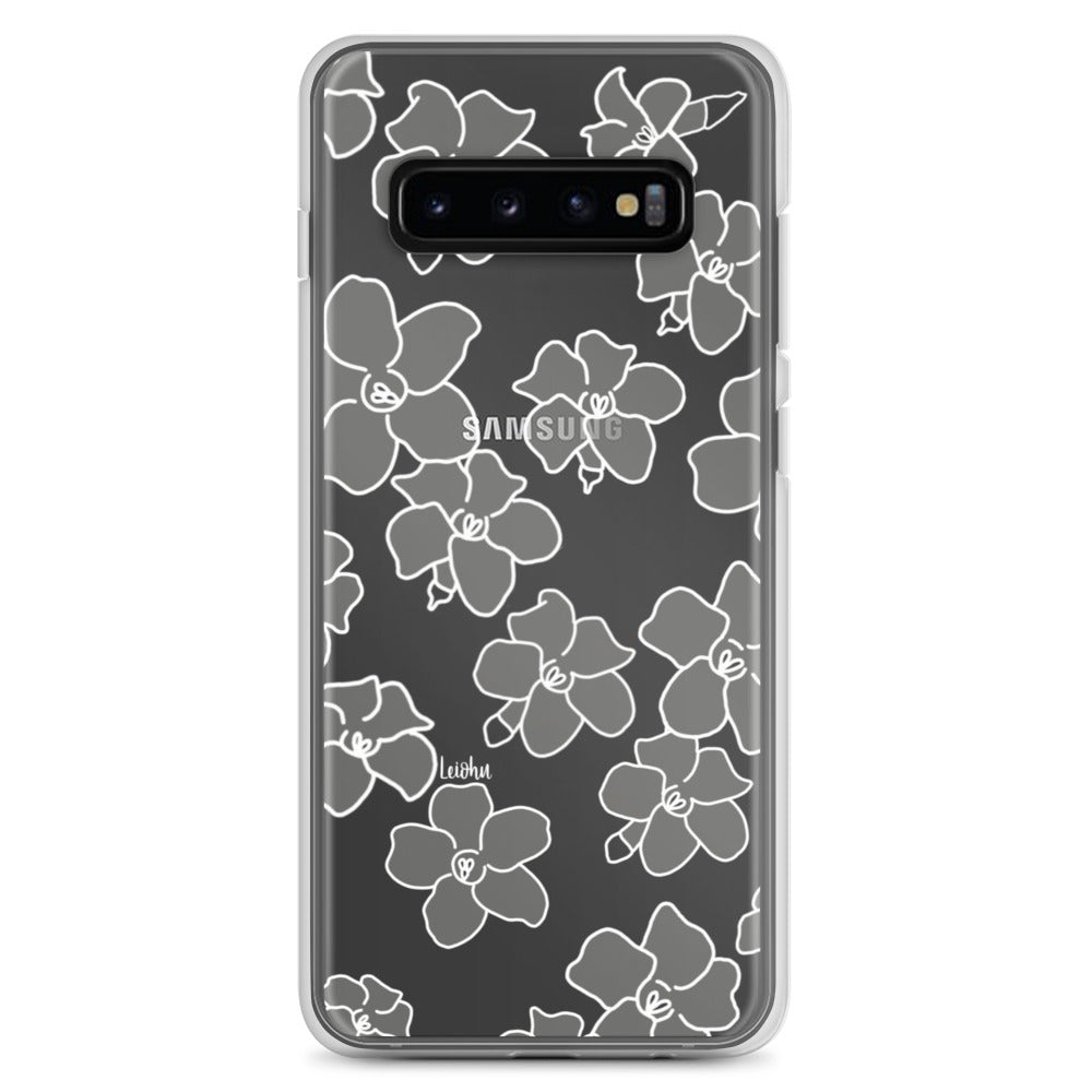 Puakenikeni - Ke'oke'o - Clear Case for Samsung® - LEIOHU DESIGNS