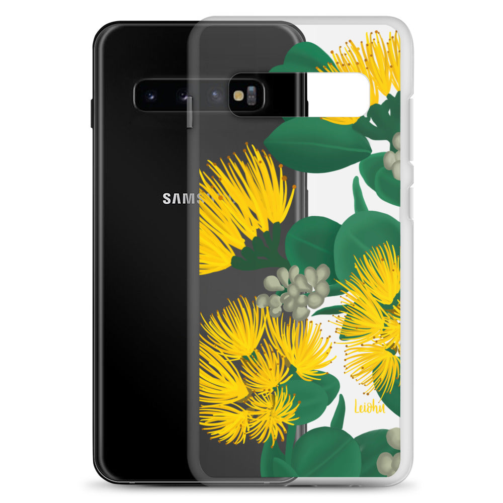 'Ōhi'a Lehua - Melemele - Clear Case for Samsung® - LEIOHU DESIGNS