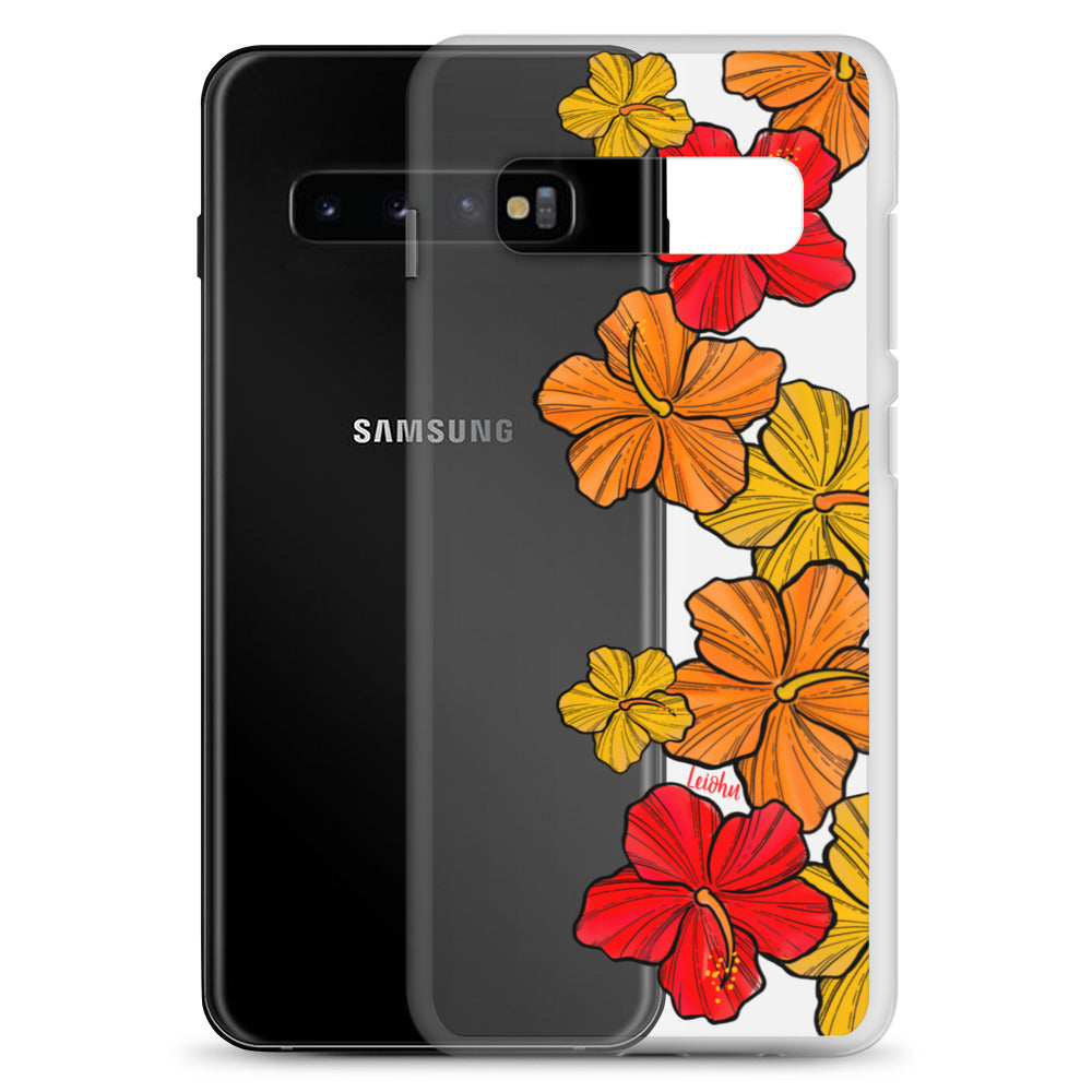 Hibiscus Retro - Clear Case for Samsung® - LEIOHU DESIGNS