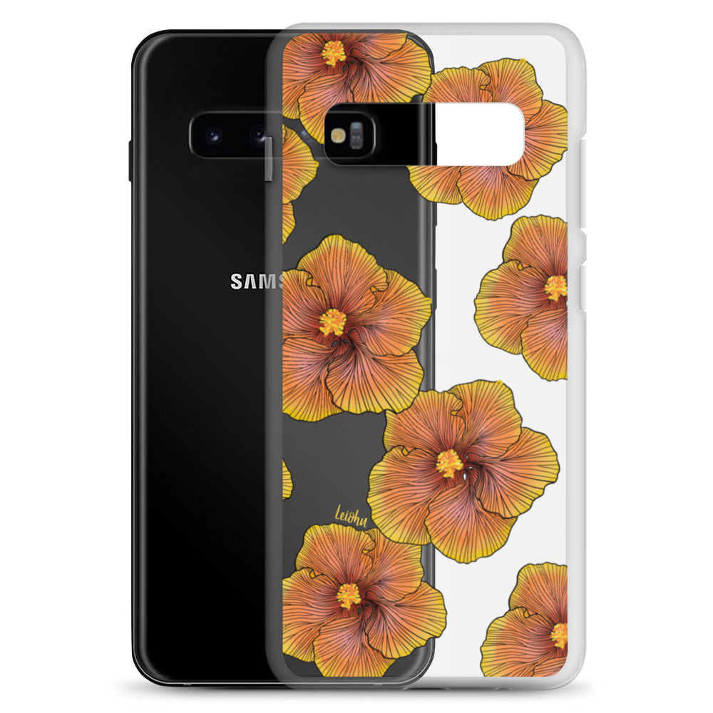 Sunrise Hibiscus - Clear Case for Samsung® - LEIOHU DESIGNS