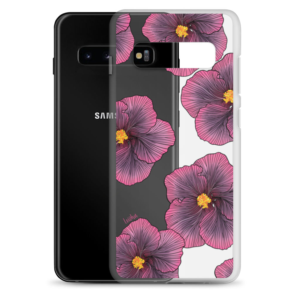 Sunset Hibiscus - Clear Case for Samsung® - LEIOHU DESIGNS