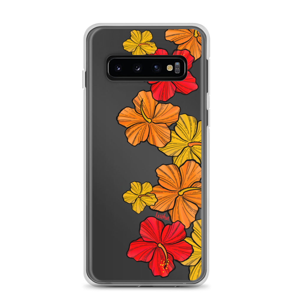 Hibiscus Retro - Clear Case for Samsung® - LEIOHU DESIGNS