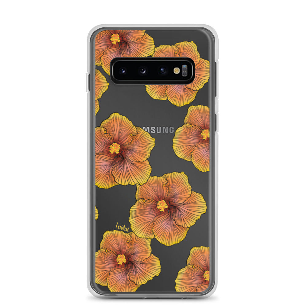 Sunrise Hibiscus - Clear Case for Samsung® - LEIOHU DESIGNS
