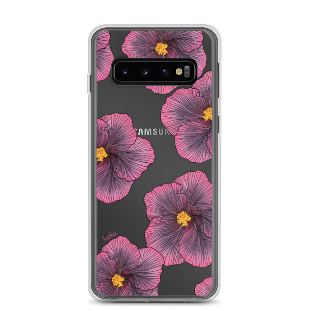 Sunset Hibiscus - Clear Case for Samsung® - LEIOHU DESIGNS