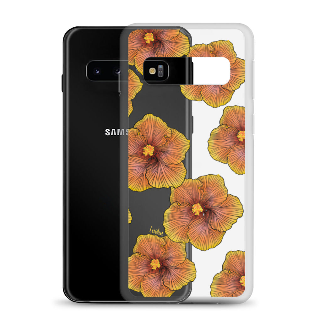 Sunrise Hibiscus - Clear Case for Samsung® - LEIOHU DESIGNS