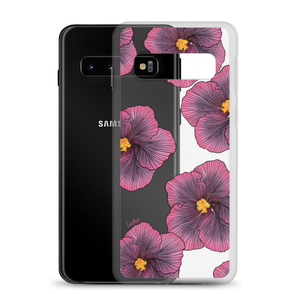 Sunset Hibiscus - Clear Case for Samsung® - LEIOHU DESIGNS