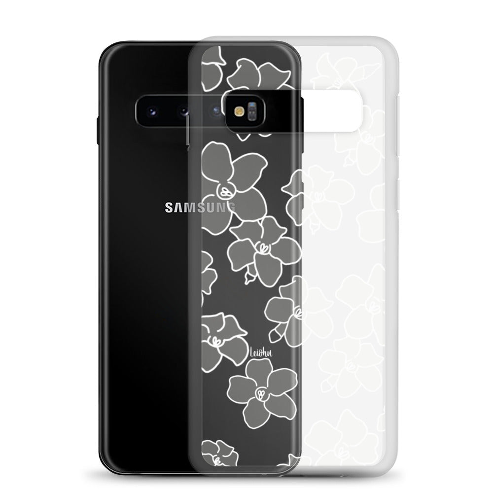 Puakenikeni - Ke'oke'o - Clear Case for Samsung® - LEIOHU DESIGNS