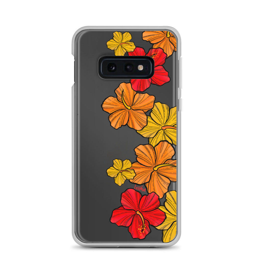 Hibiscus Retro - Clear Case for Samsung® - LEIOHU DESIGNS