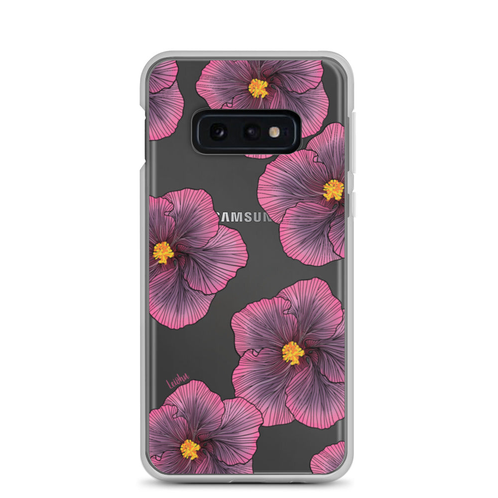 Sunset Hibiscus - Clear Case for Samsung® - LEIOHU DESIGNS