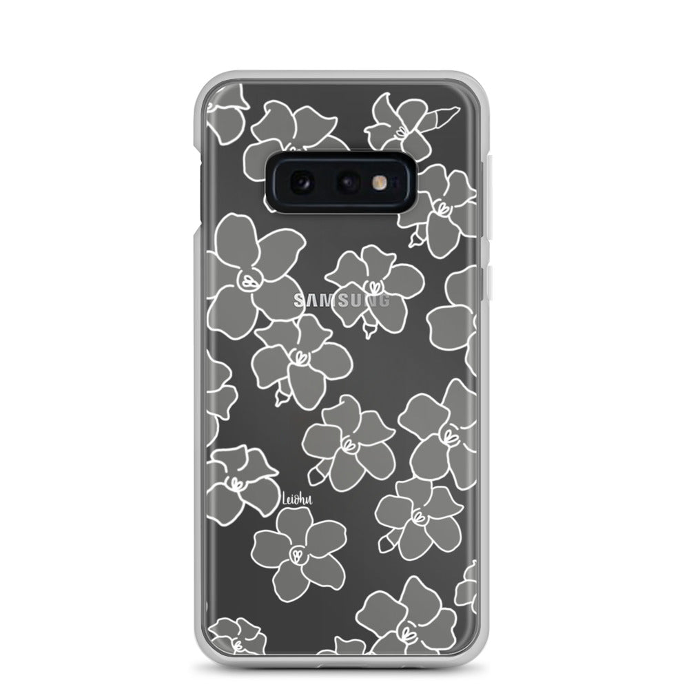 Puakenikeni - Ke'oke'o - Clear Case for Samsung® - LEIOHU DESIGNS