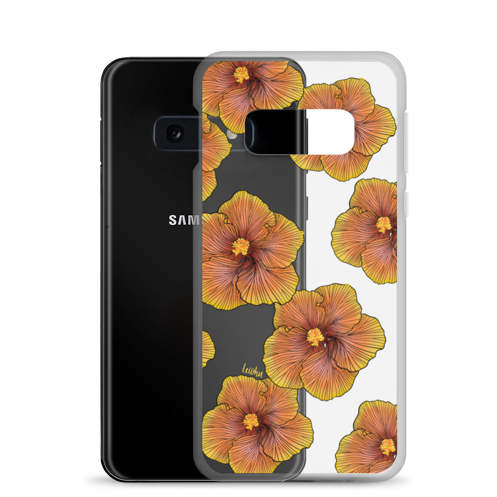 Sunrise Hibiscus - Clear Case for Samsung® - LEIOHU DESIGNS