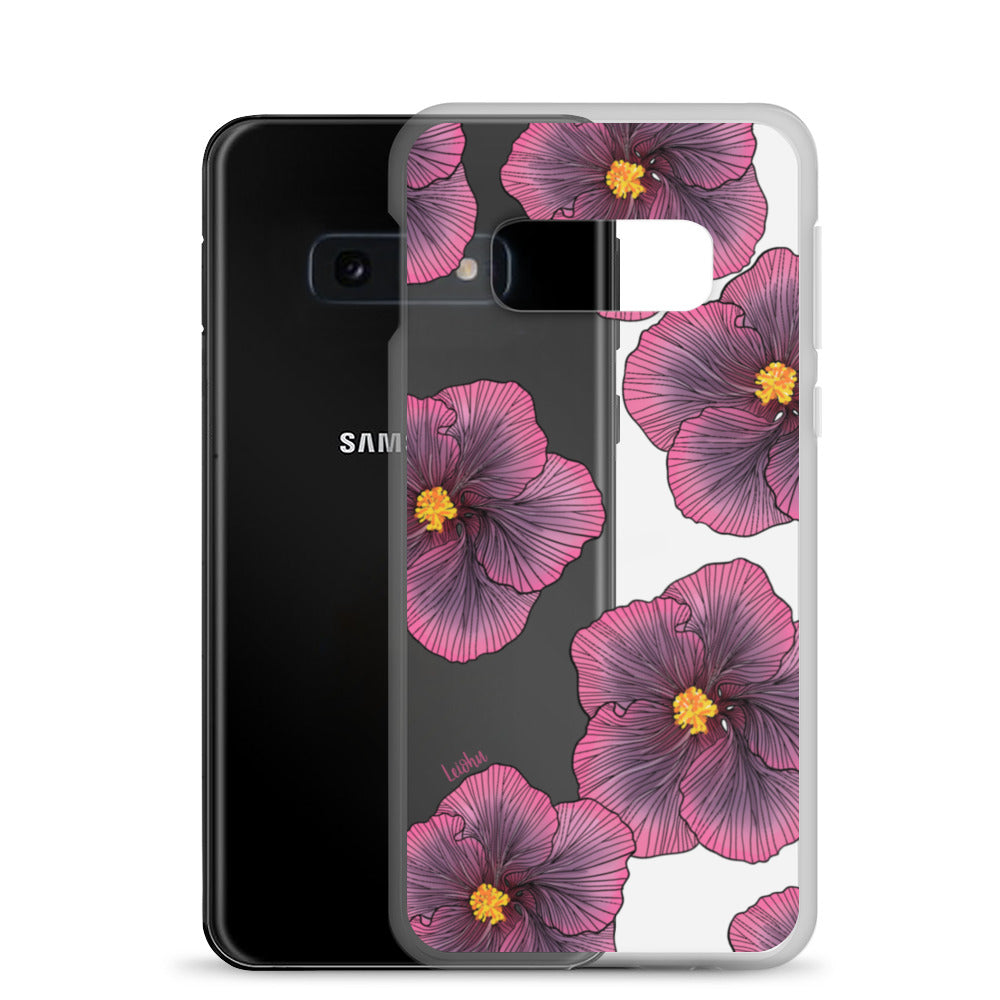 Sunset Hibiscus - Clear Case for Samsung® - LEIOHU DESIGNS