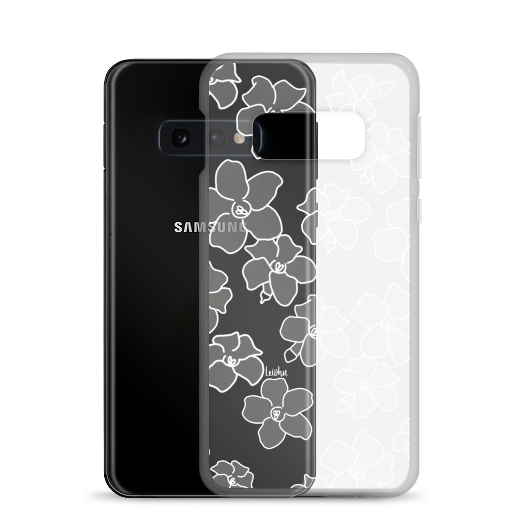 Puakenikeni - Ke'oke'o - Clear Case for Samsung® - LEIOHU DESIGNS