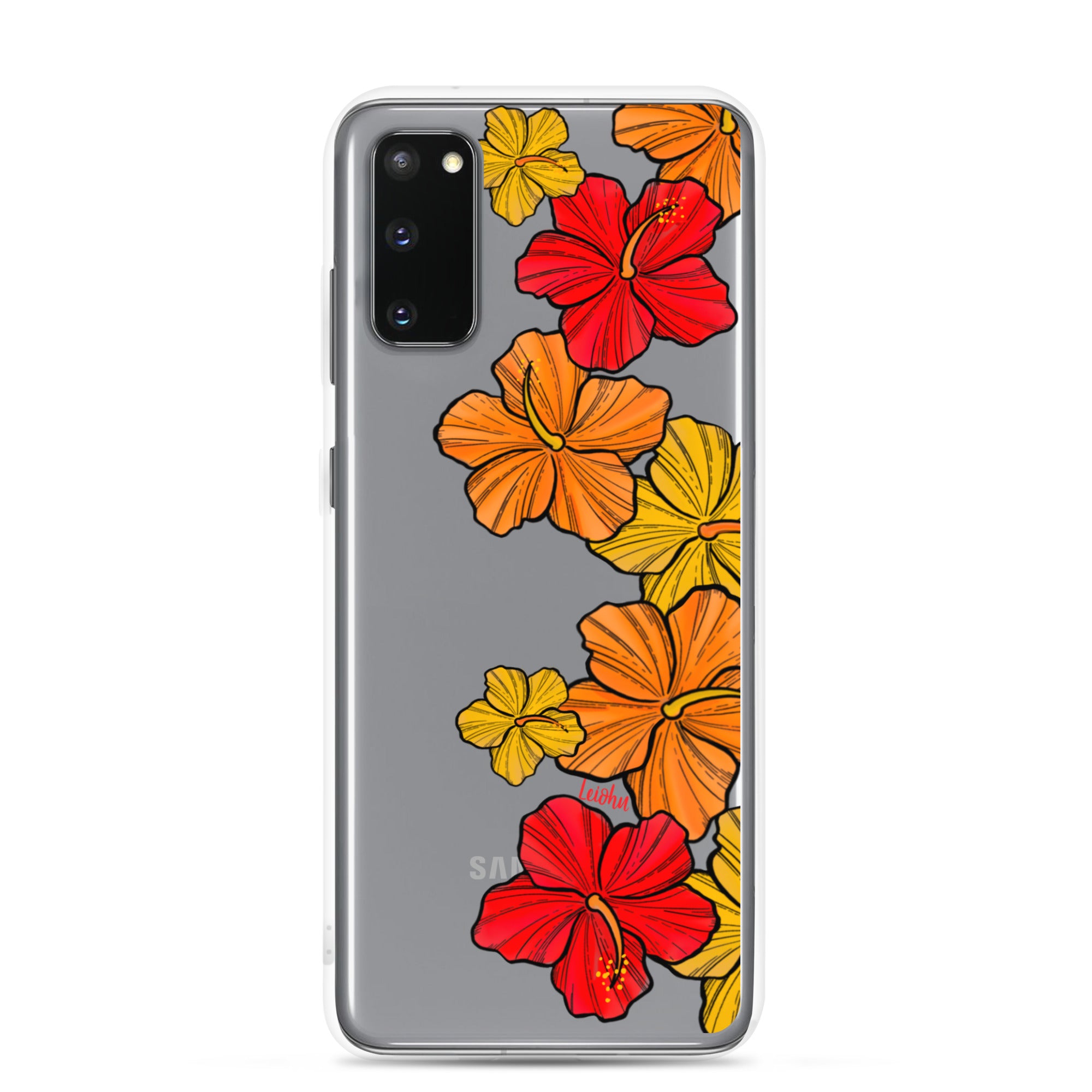 Hibiscus Retro - Clear Case for Samsung® - LEIOHU DESIGNS
