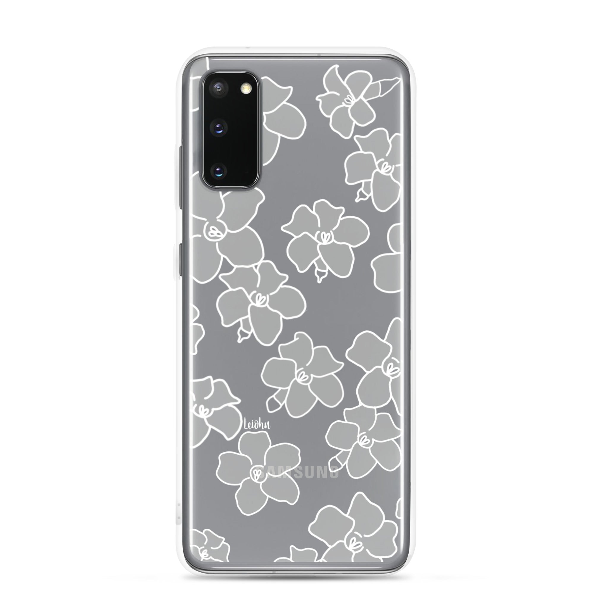 Puakenikeni - Ke'oke'o - Clear Case for Samsung® - LEIOHU DESIGNS