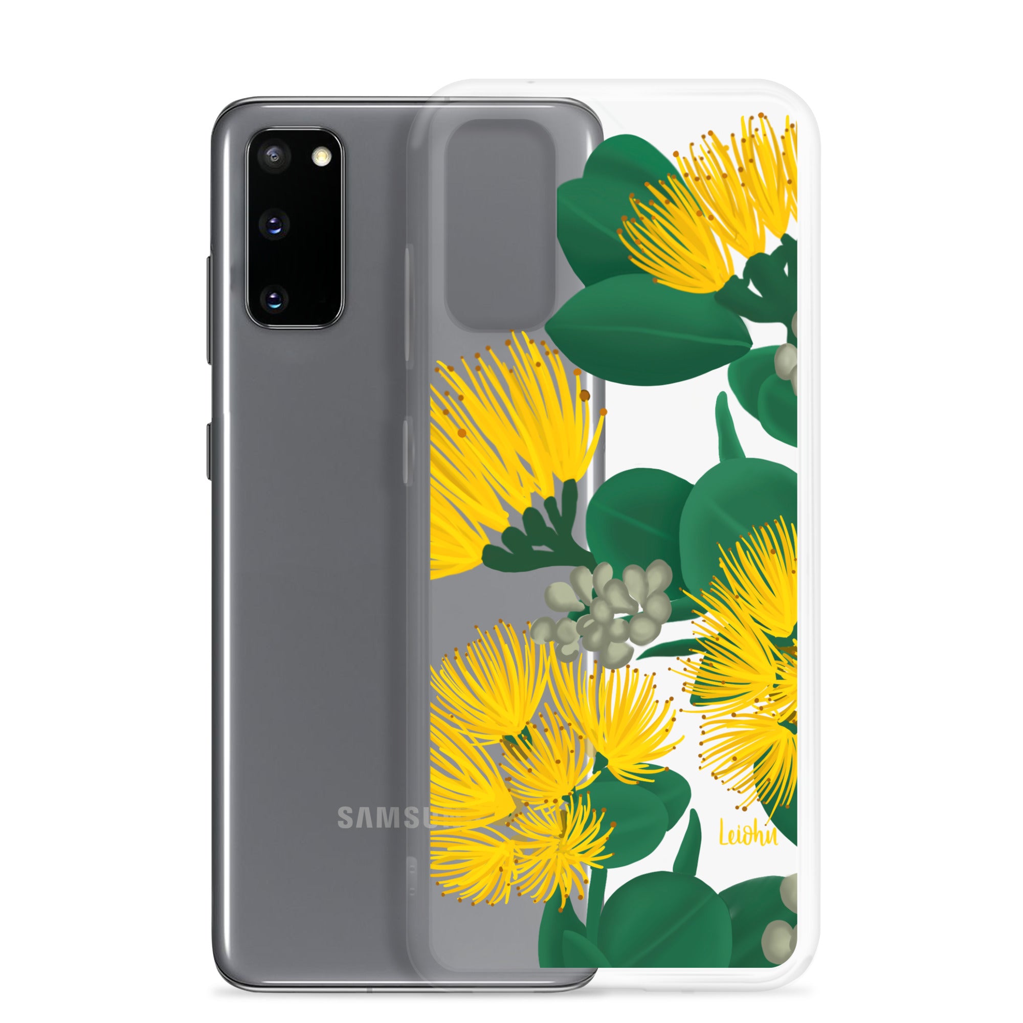 'Ōhi'a Lehua - Melemele - Clear Case for Samsung® - LEIOHU DESIGNS