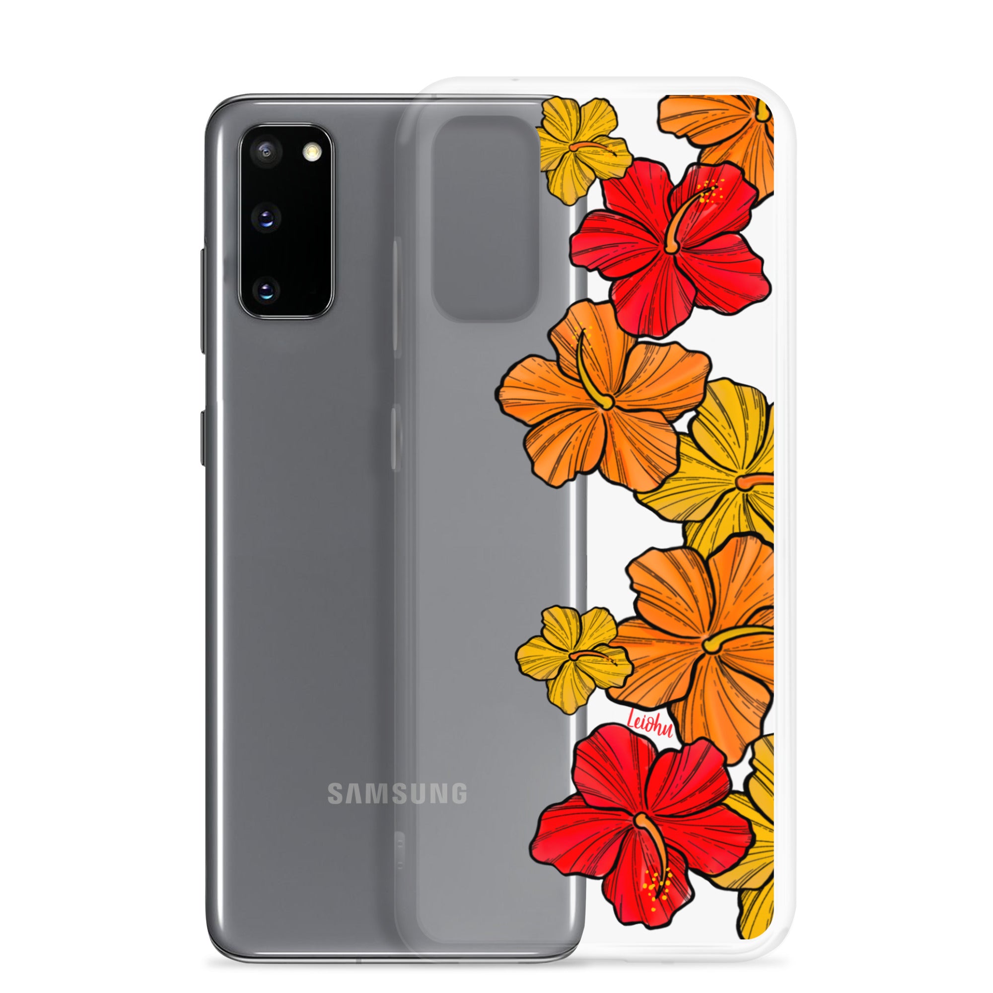 Hibiscus Retro - Clear Case for Samsung® - LEIOHU DESIGNS