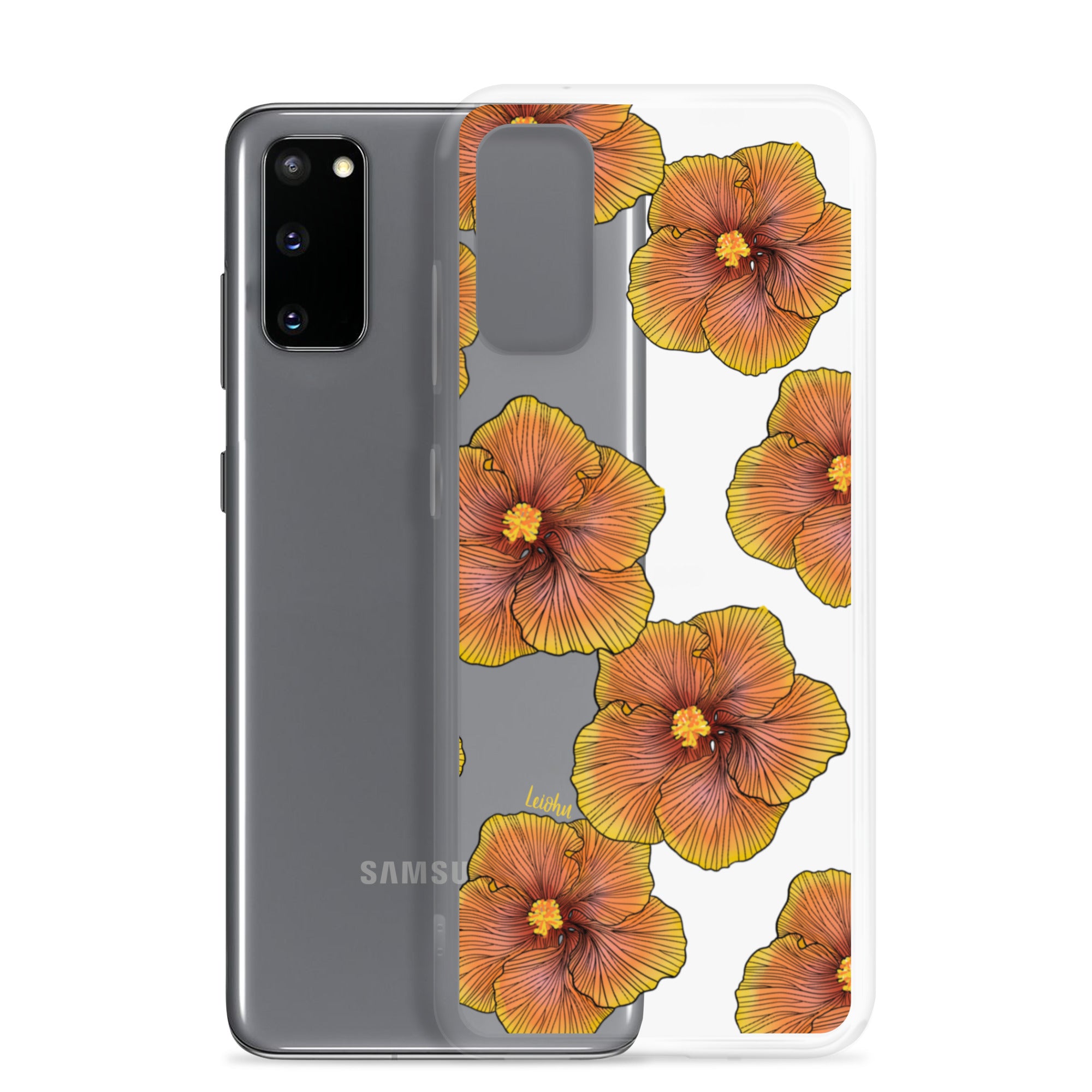 Sunrise Hibiscus - Clear Case for Samsung® - LEIOHU DESIGNS
