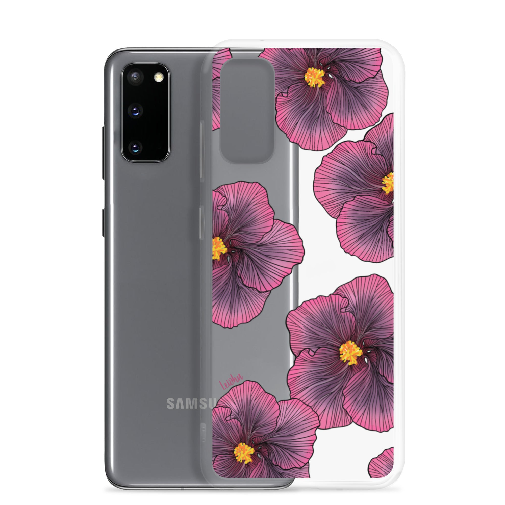 Sunset Hibiscus - Clear Case for Samsung® - LEIOHU DESIGNS
