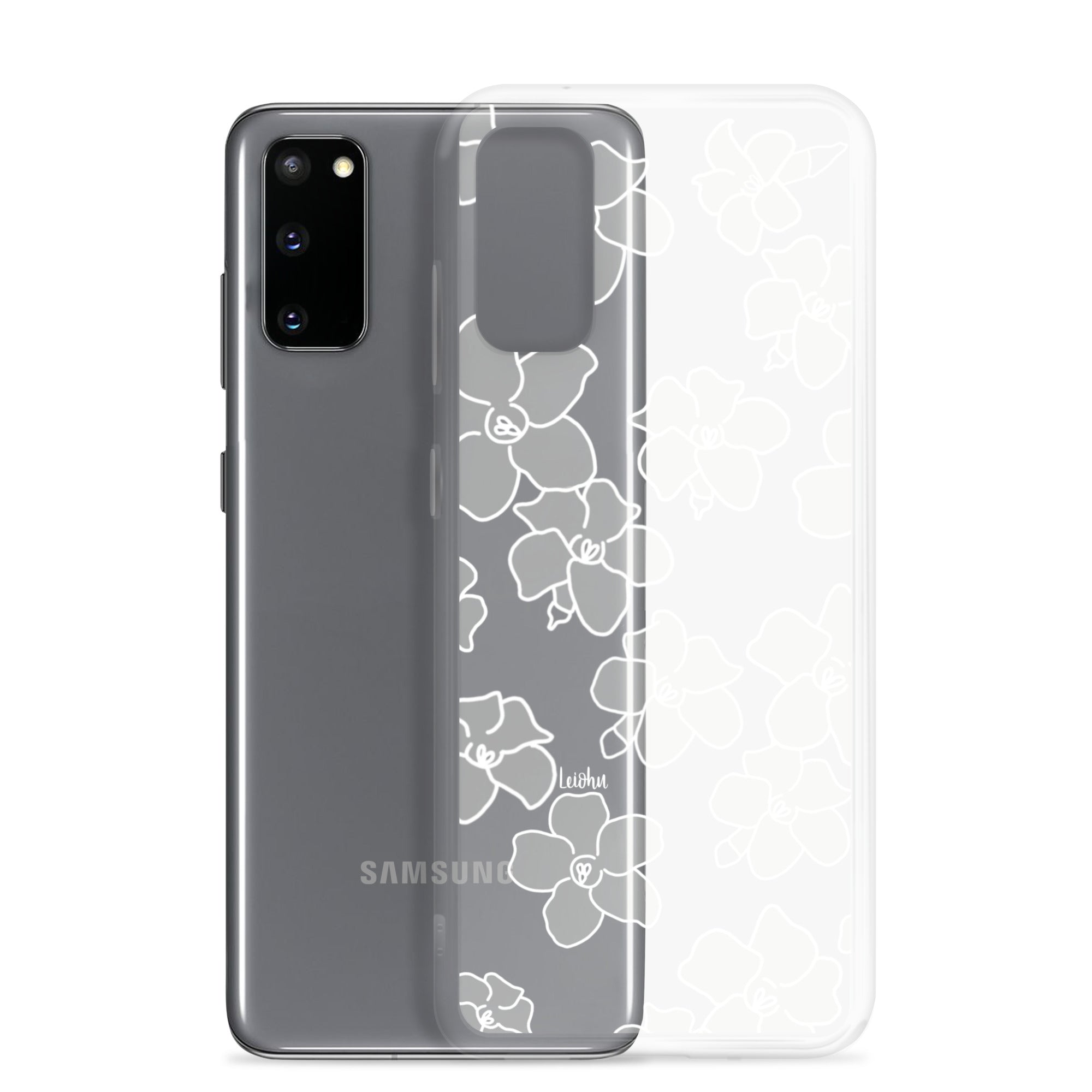 Puakenikeni - Ke'oke'o - Clear Case for Samsung® - LEIOHU DESIGNS