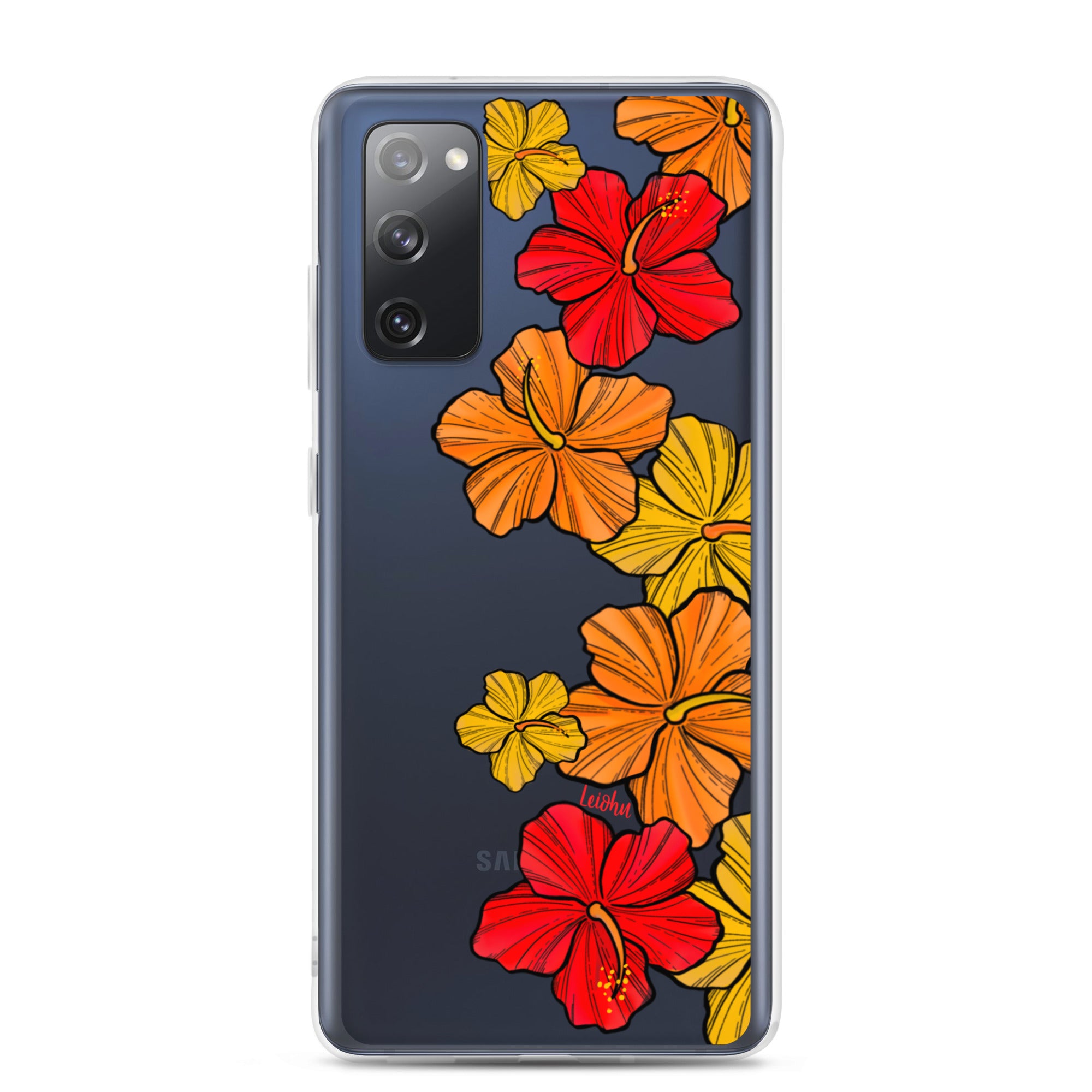 Hibiscus Retro - Clear Case for Samsung® - LEIOHU DESIGNS