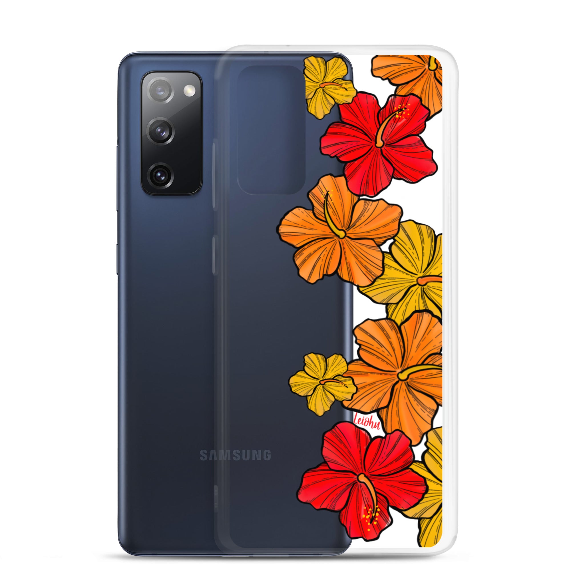 Hibiscus Retro - Clear Case for Samsung® - LEIOHU DESIGNS